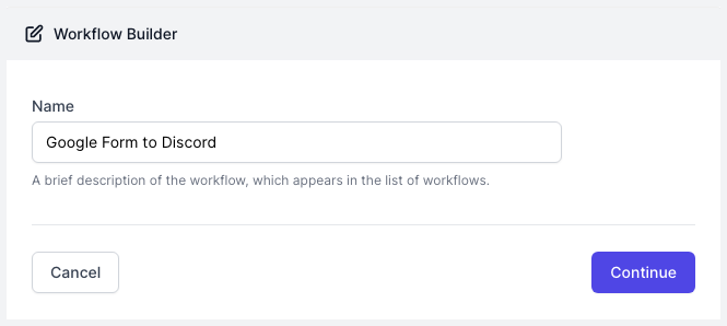 Google Forms to Discord Workflow