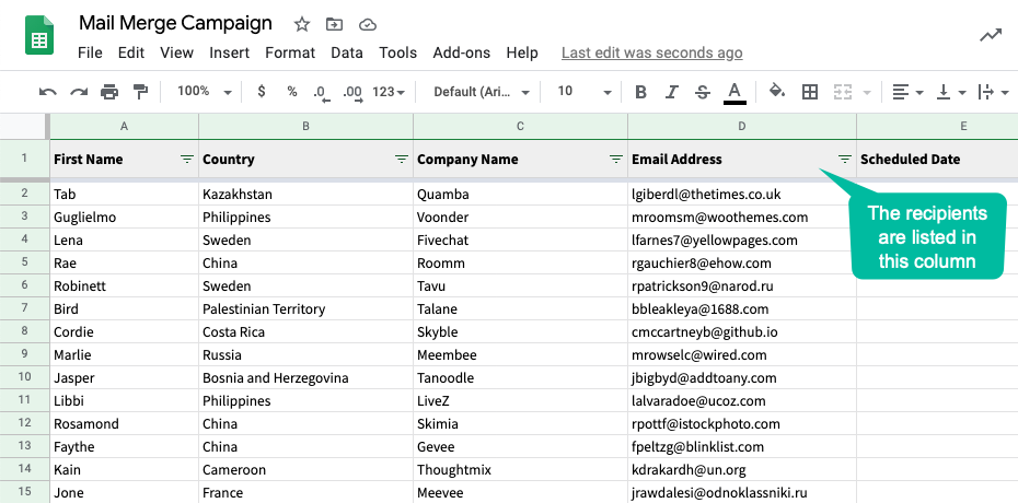Multiple Recipients in Mail Merge