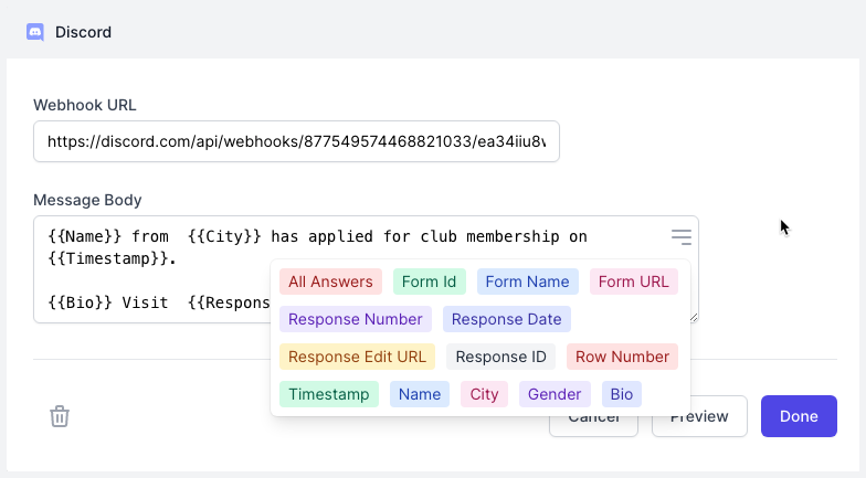 Post Google Form Responses to Discord with Document Studio