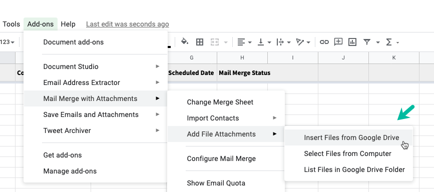 Insert Files from Google Drive