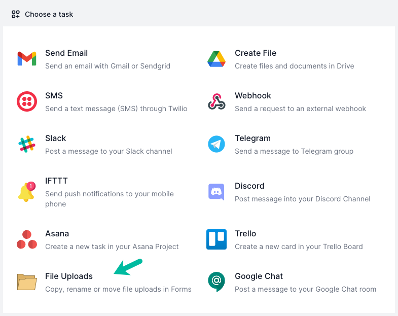 How to share Google Drive files to a chat 