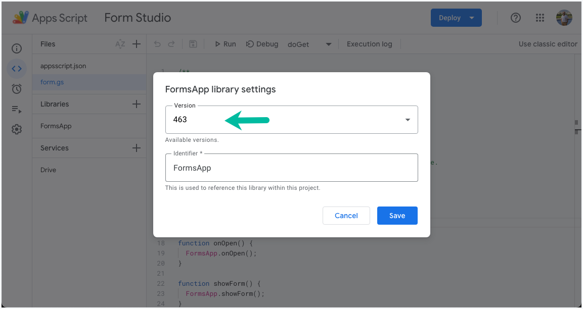 Update the form library