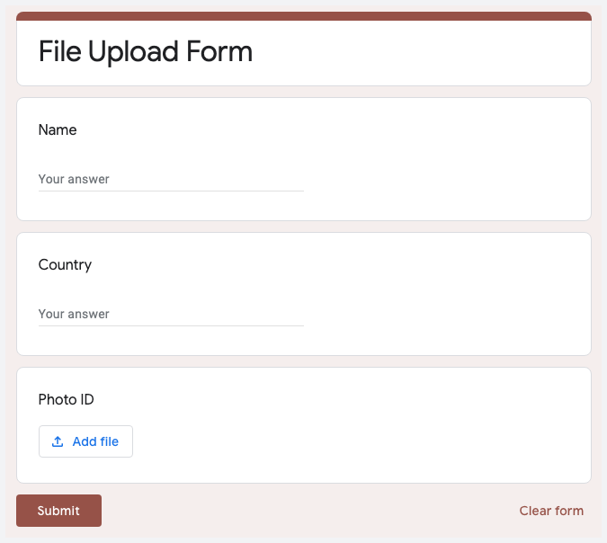 Google Forms File Uploads