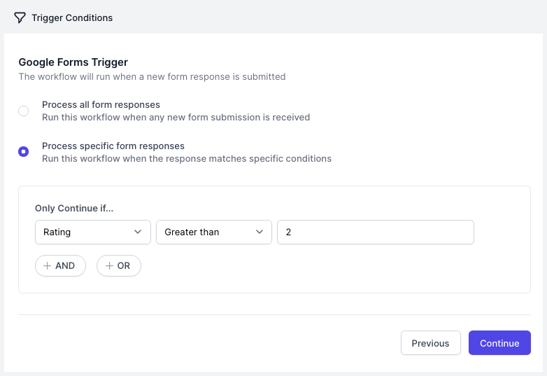 Google Forms Condition