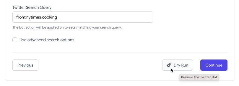 Dry Run Twitter Bot