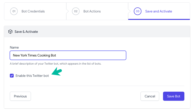 Enable Twitter Bot