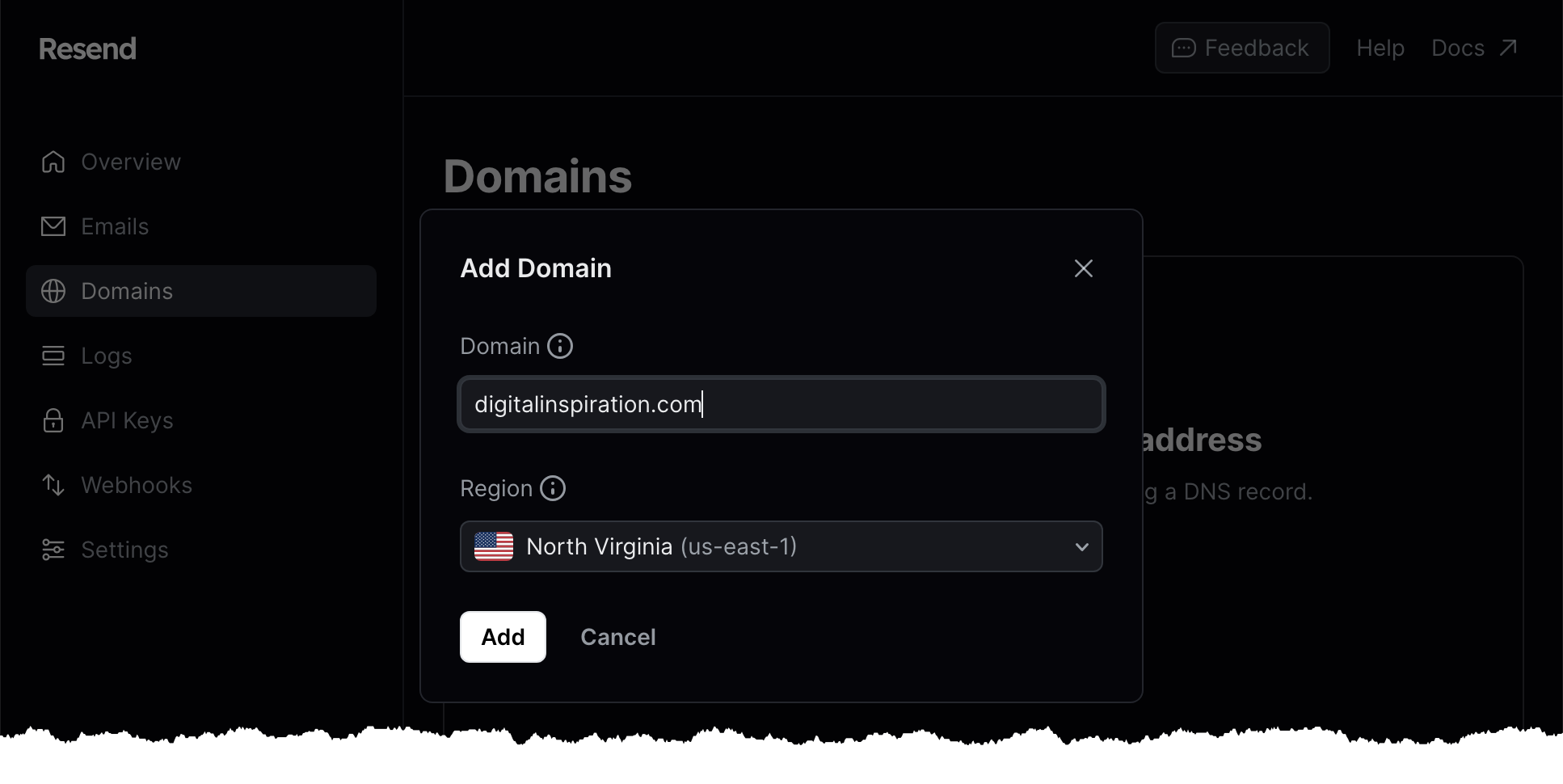 Email Sending Domain