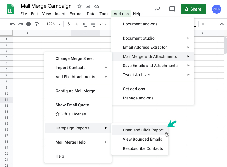 Mail Merge Campaign Reports