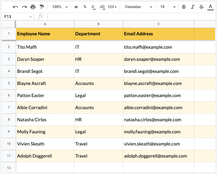 Employee Records - Google Drive