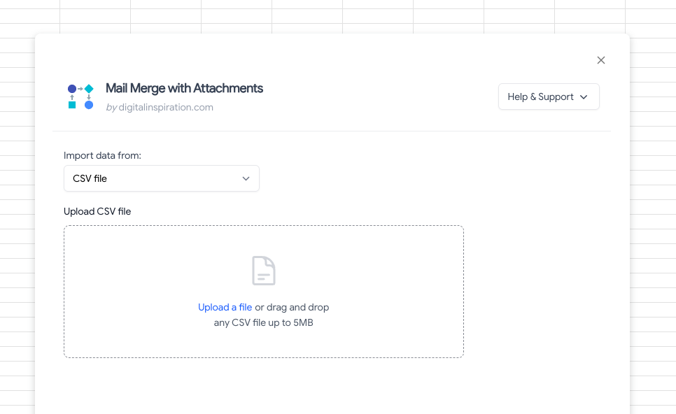 Upload CSV to Google Sheets