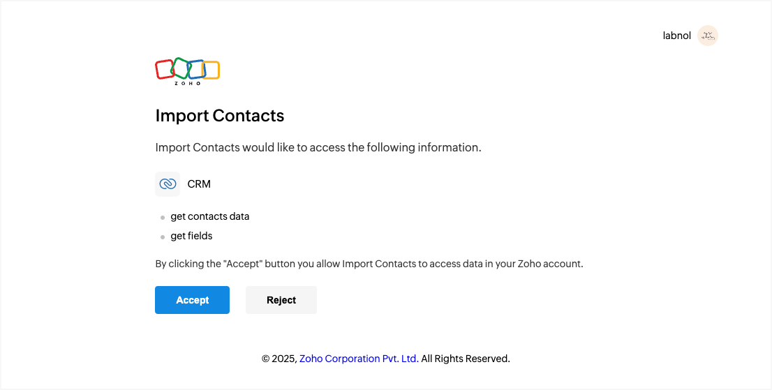 Zoho CRM Connect