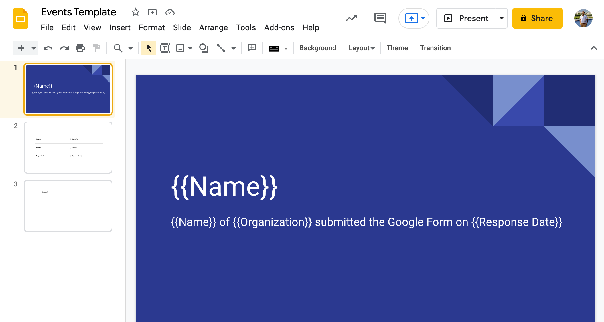 Google Slides Template