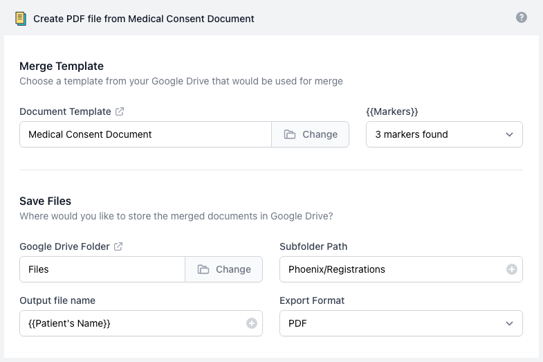 PDF Document from Google Forms