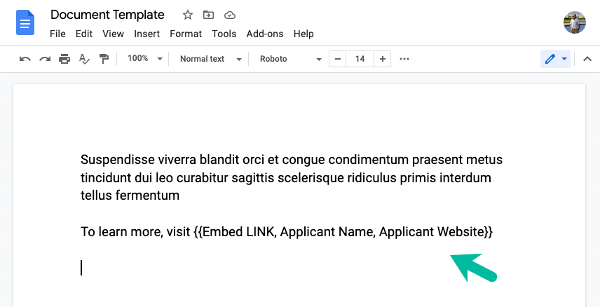 Links in Google Documents