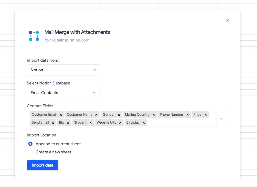 Notion Database Fields