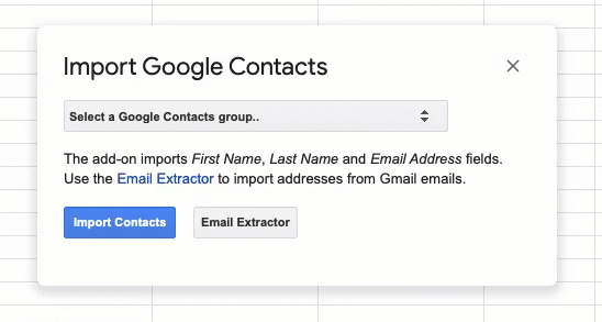 Import Google contacts