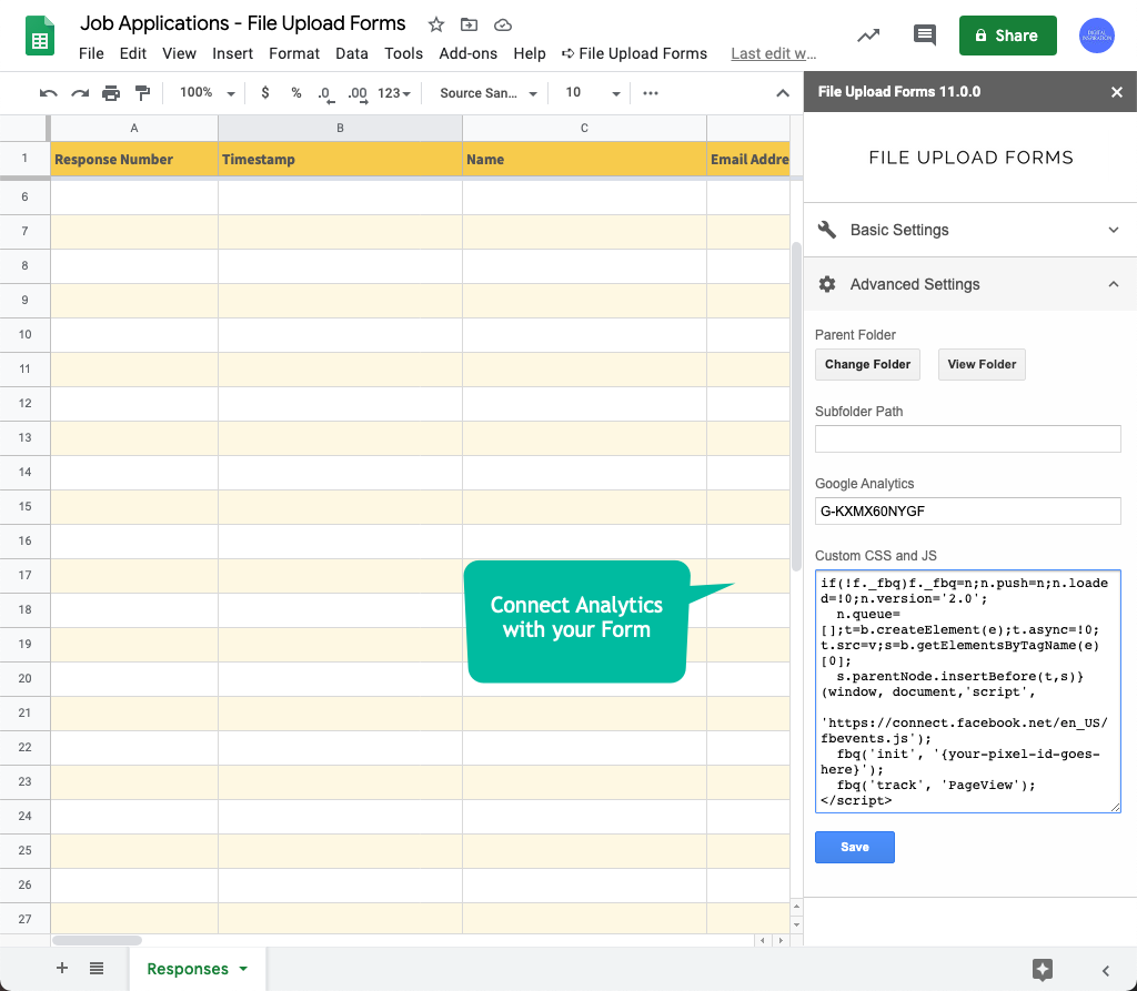 Google Analytics and Facebook Pixel