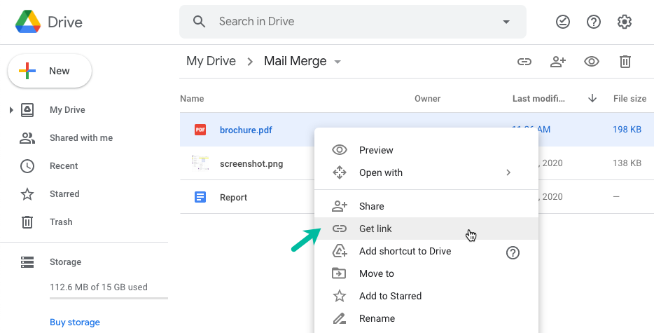 how to send google drive link