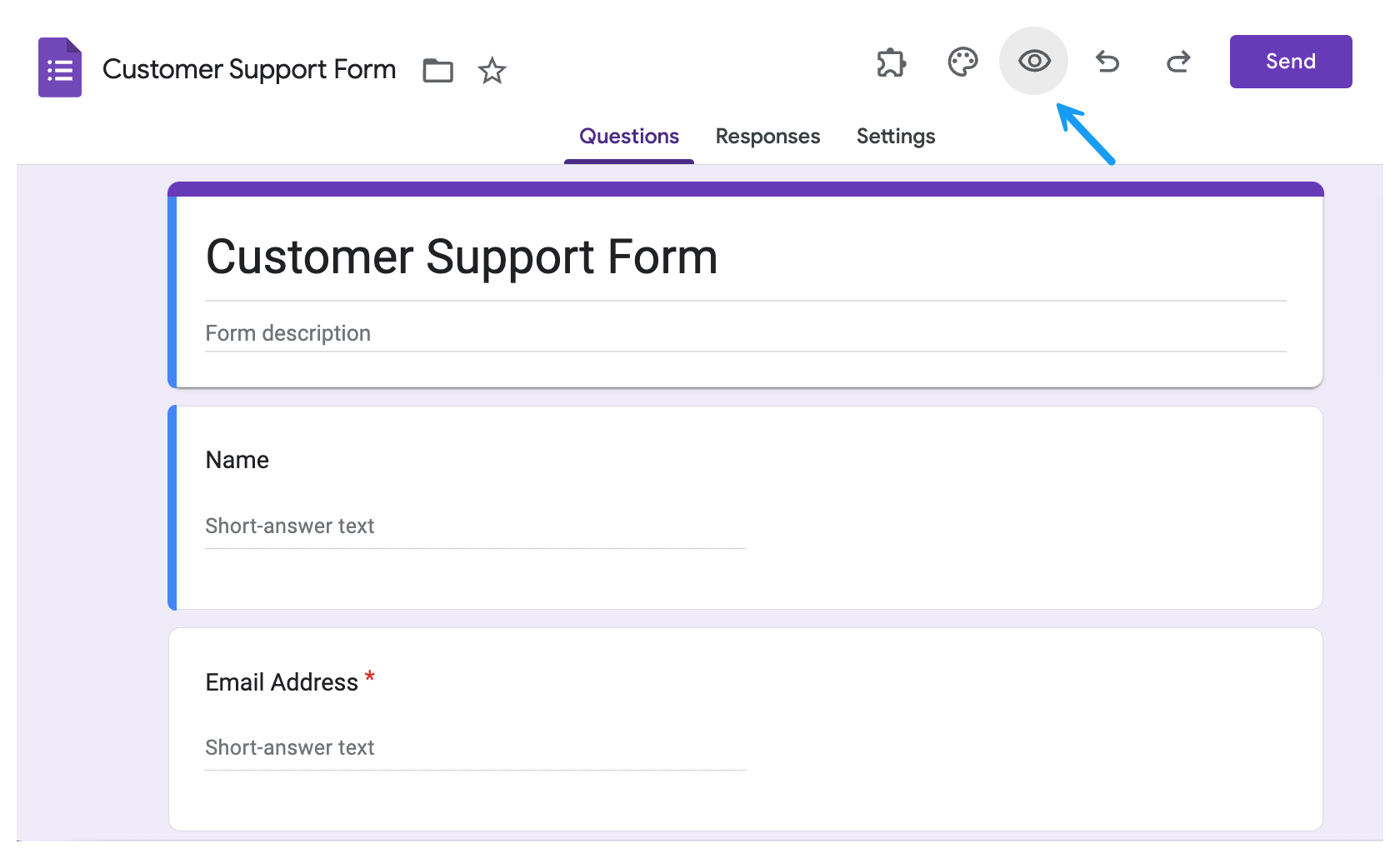 Preview Google Form