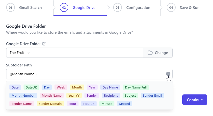 Google Drive - Subfolder Path