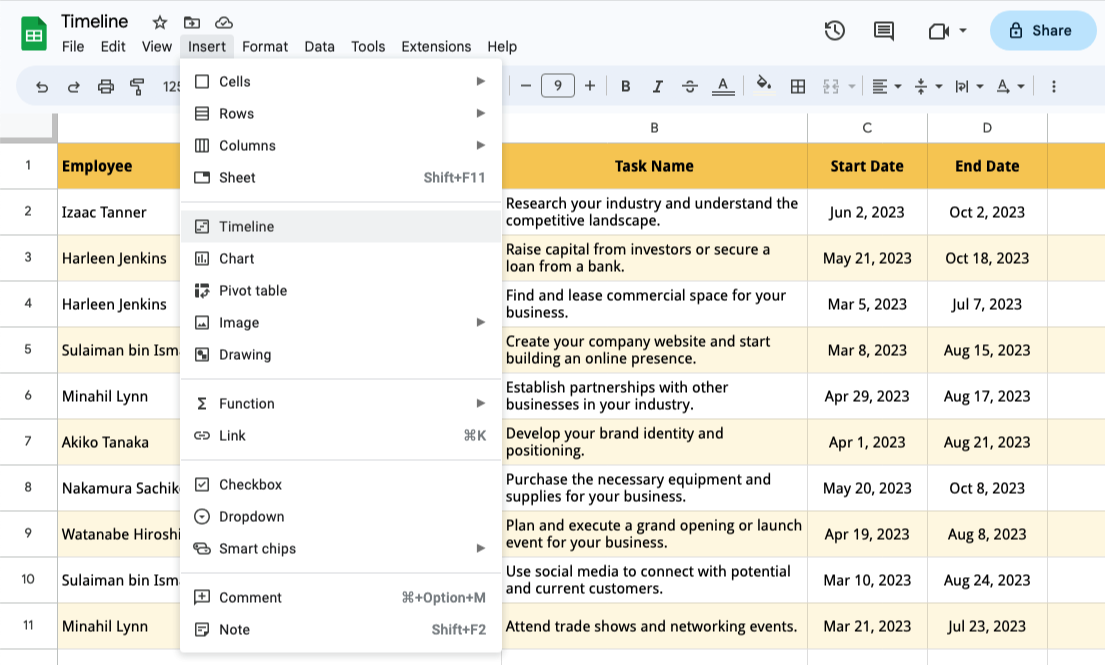 How to Create a Timeline in Google Slides - Tutorial