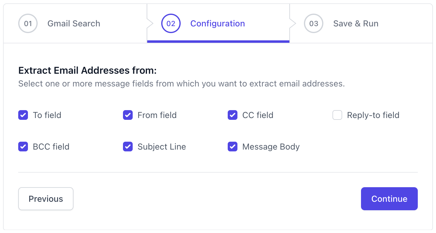 Select Message Fields
