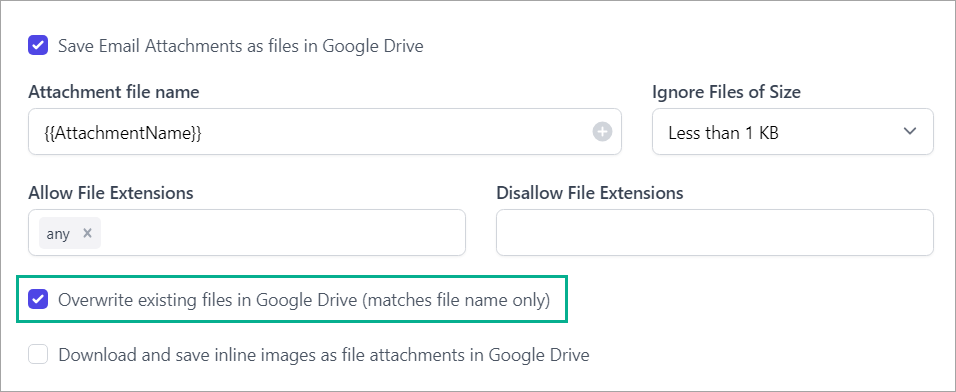 Save email attachments in the right Google Drive folders