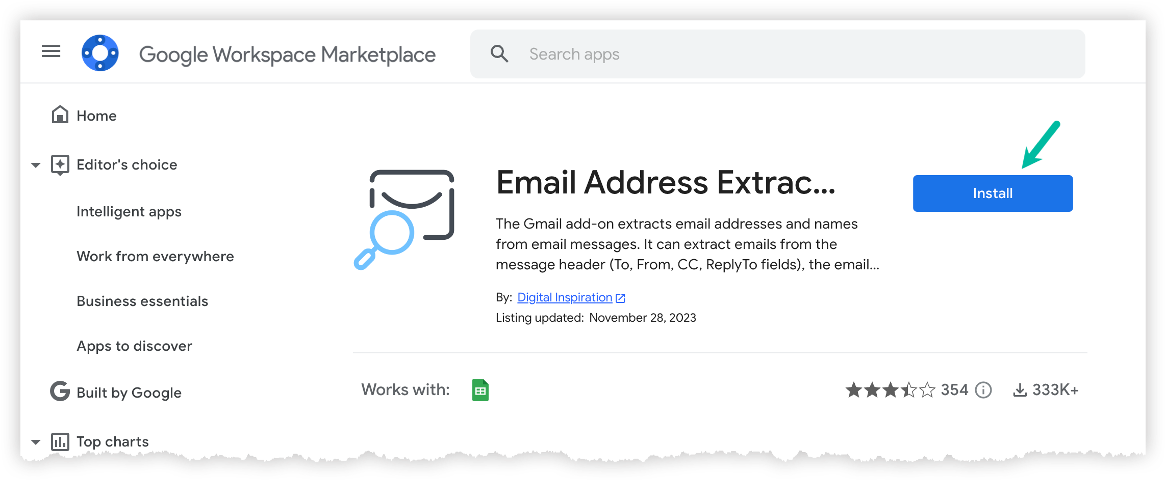 Install Email Extractor