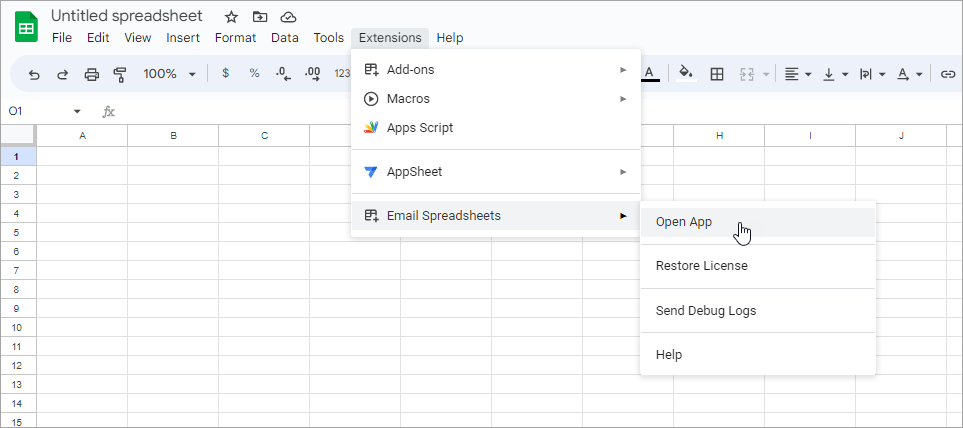 Install Google Sheets Mailer