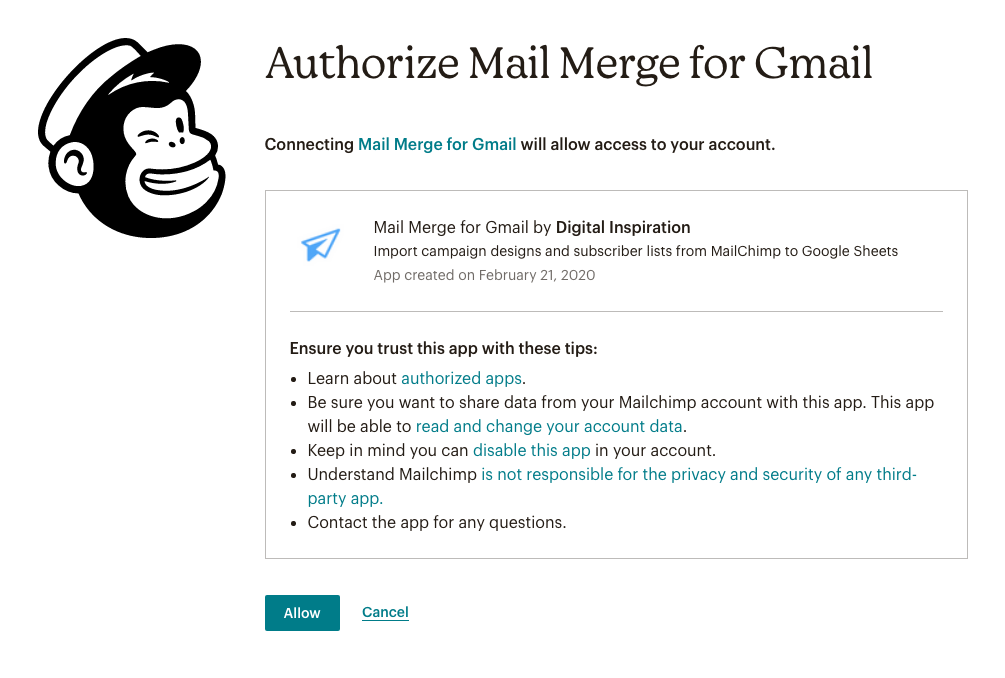 Mailchimp to Google Sheets