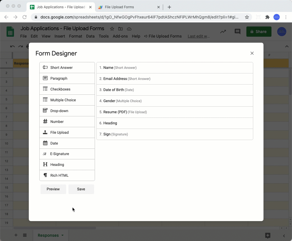 Form Preview