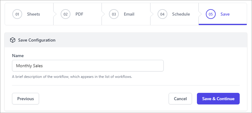 Save Email GoogleSheets Workflow