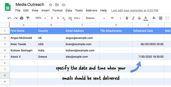 Send Emails Later with Mail Merge