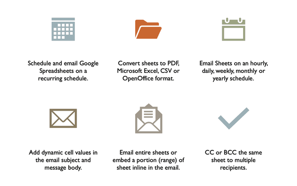 Features of Email Google Sheets
