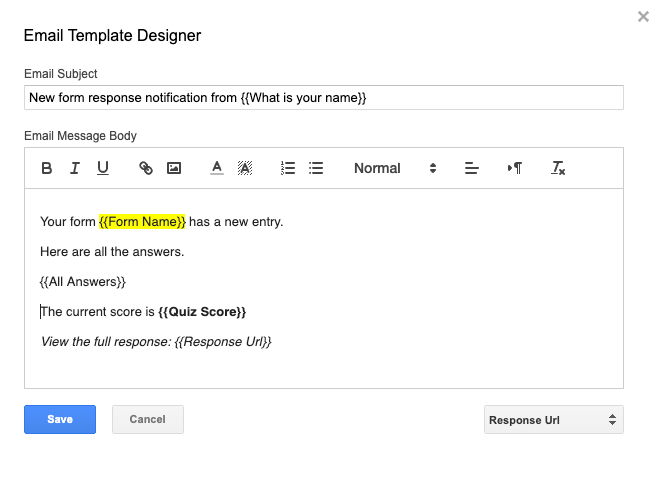 email notifications for google forms